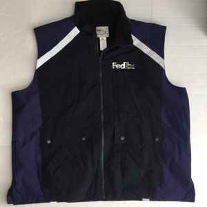 Fed Ex Vest XXL Stan Herman Zip Up Employee Size 2XL Reflective